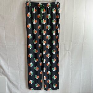 Bioworld Mens Irish Flag Shamrock Clover Print Pajama Loungewear Pants Medium